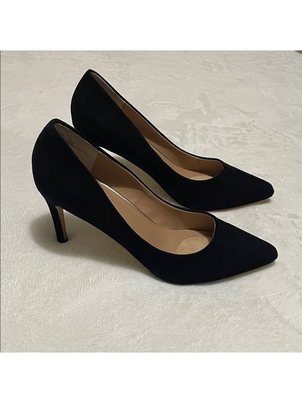 NWOB Wendy Williams Black Suede Pump Heels Sz 6.5M